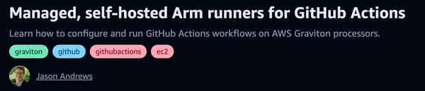 Arm is recommending RunsOn for GitHub Actions on AWS Graviton processors