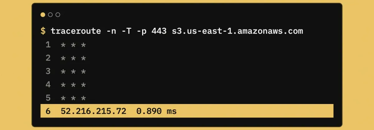 How to verify that VPC traffic to S3 is going through your S3 gateway?