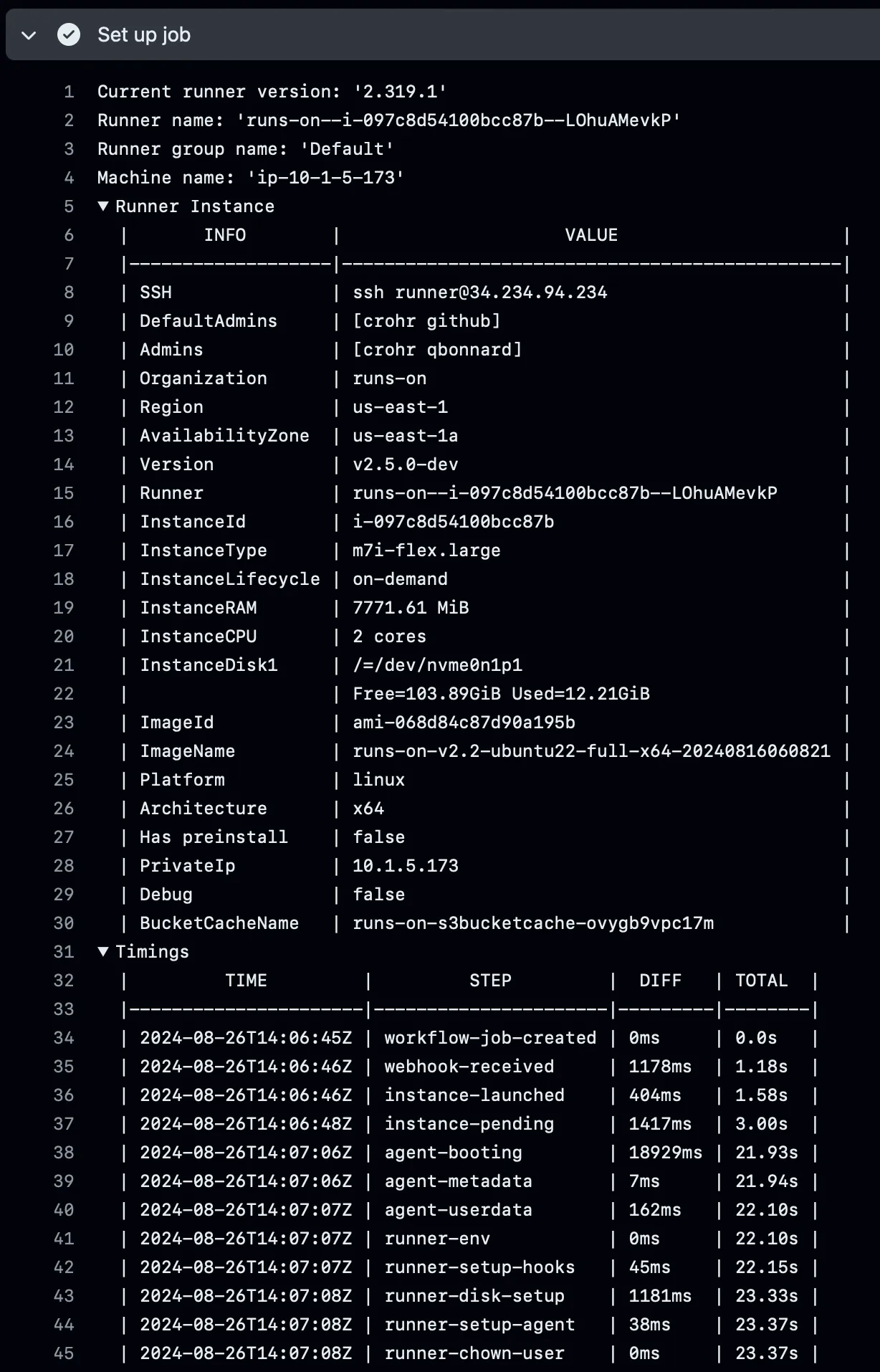 Runner metadata right from the GitHub Actions UI