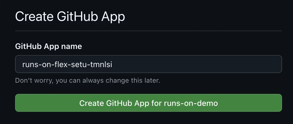 GitHub's Create GitHub App screen